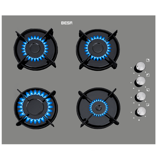 BESA AF-66/Dokunmatik Gri Cam Ankastre Set