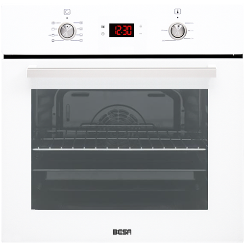 BESA AF-64/Beyaz Cam Ankastre Set